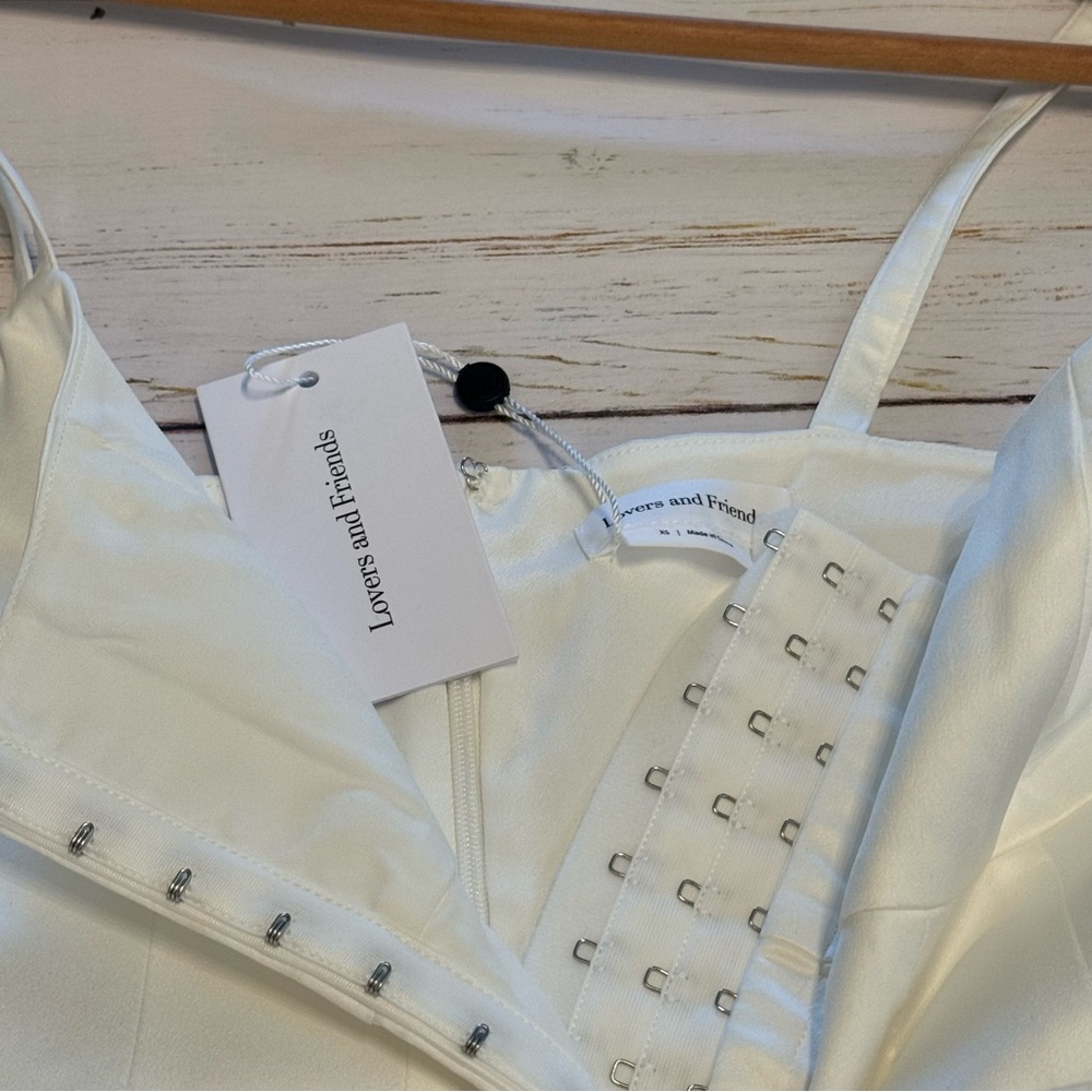 Lovers & Friends Troy Mini White Satin Dress XS - Picture 7 of 11